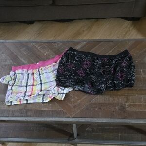 Pink and Black Pajama Shorts Set Intimates Sleepwear